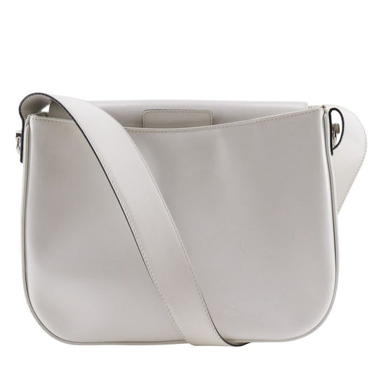 Celine One Shoulder Leather White Women's Shoulder Bag