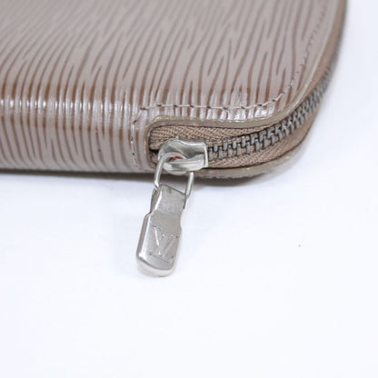 Louis Vuitton Agenda Geod Epi Lilac Leather Brown Wallet Silver M6387b