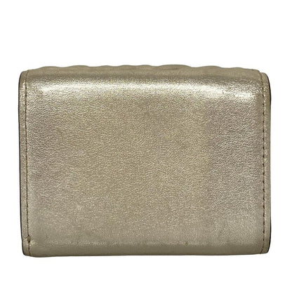 Fendi Trifold Wallet Micro Trifold Wallet 8m0395 Gold Leather