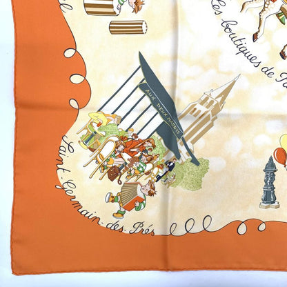 Hermes Carre 90 Silk Scarf Les Triples De Paris With Box
