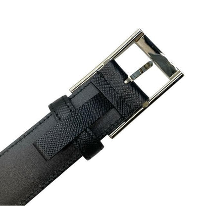 Prada 2cc121 4 Belt Saffiano Leather Black Silver [size 90/36]