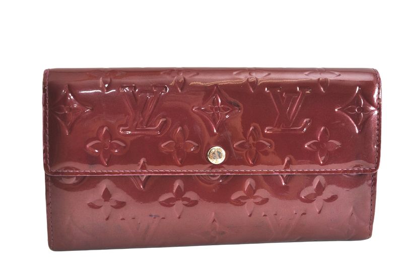 Louis Vuitton Vernis Portefeuille Sarah Wallet Purple M93577 LV 2996n