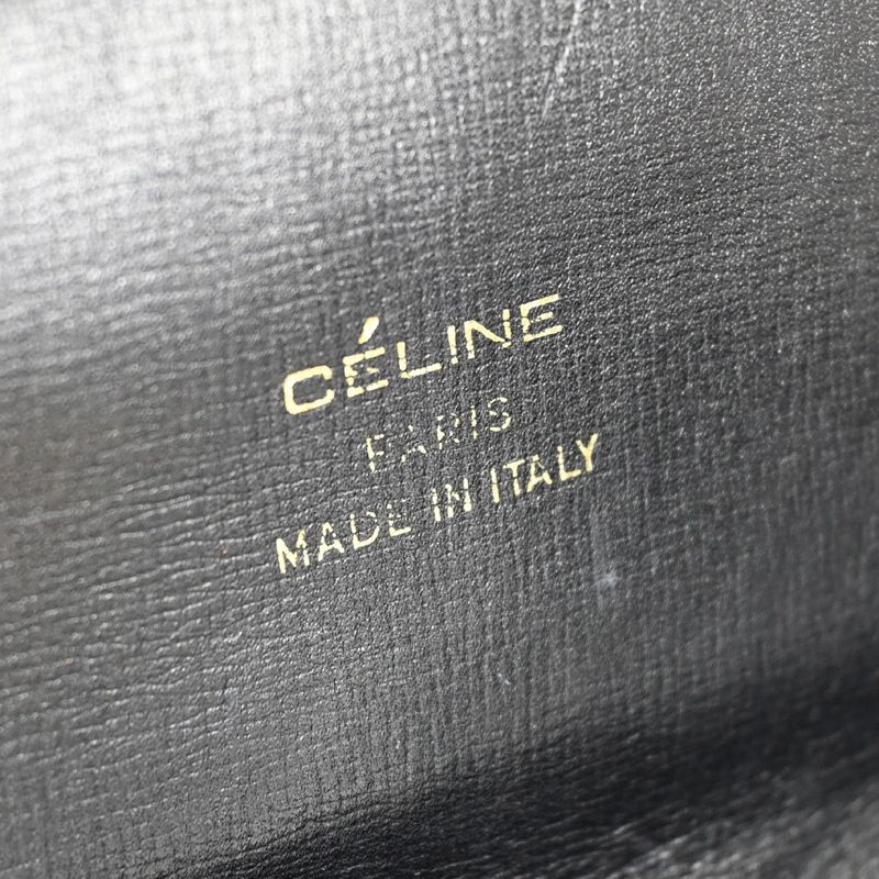 Celine Carriage Shoulder Bag Leather Black 83fa496