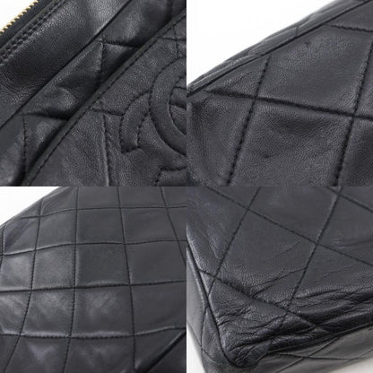 Chanel Matelasse Coco Mark Rope Vintage Lambskin Black Ladies Shoulder Bag