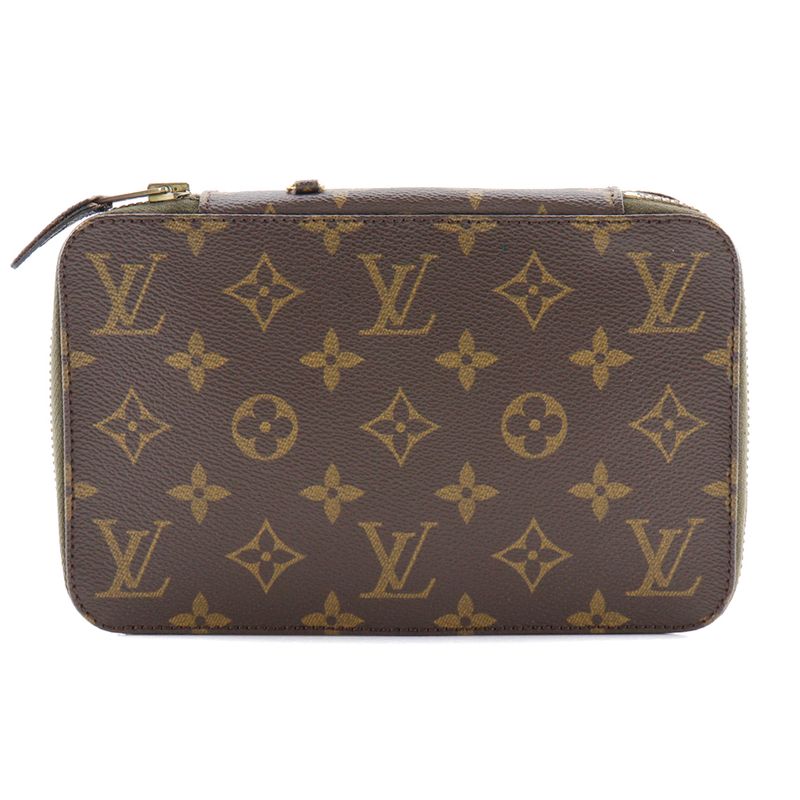 Louis Vuitton Poche Monte Carlo Jewelry Case M47350 Monogram Canvas Unisex Pouch
