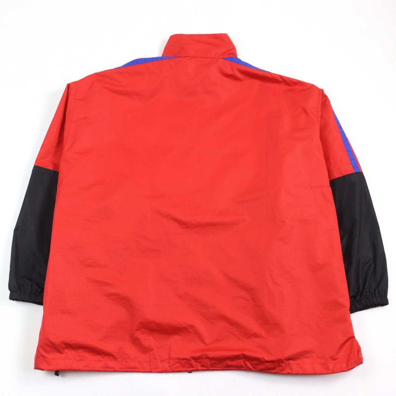 Balenciaga 534317 Logo Print Oversized Zip Up Poplin Jacket Track Jacket Red