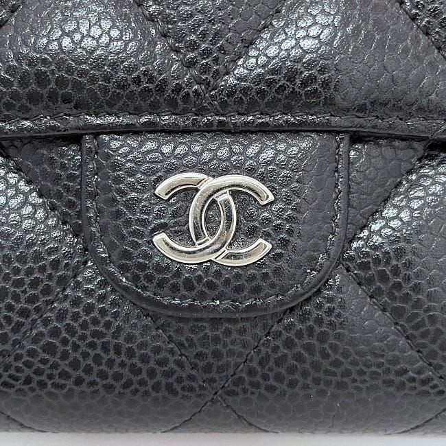 Chanel Bifold Long Wallet Black Matelasse Ap0241 Excellent Condition Wallet