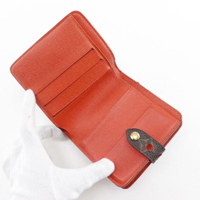 Louis Vuitton Compact Zip Perforated M95189 Monogram Perfot Orange Mi0046