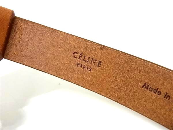 Celine Leather Bag Shoulder Strap Shoulder Crossbody Women Brown Fh0928