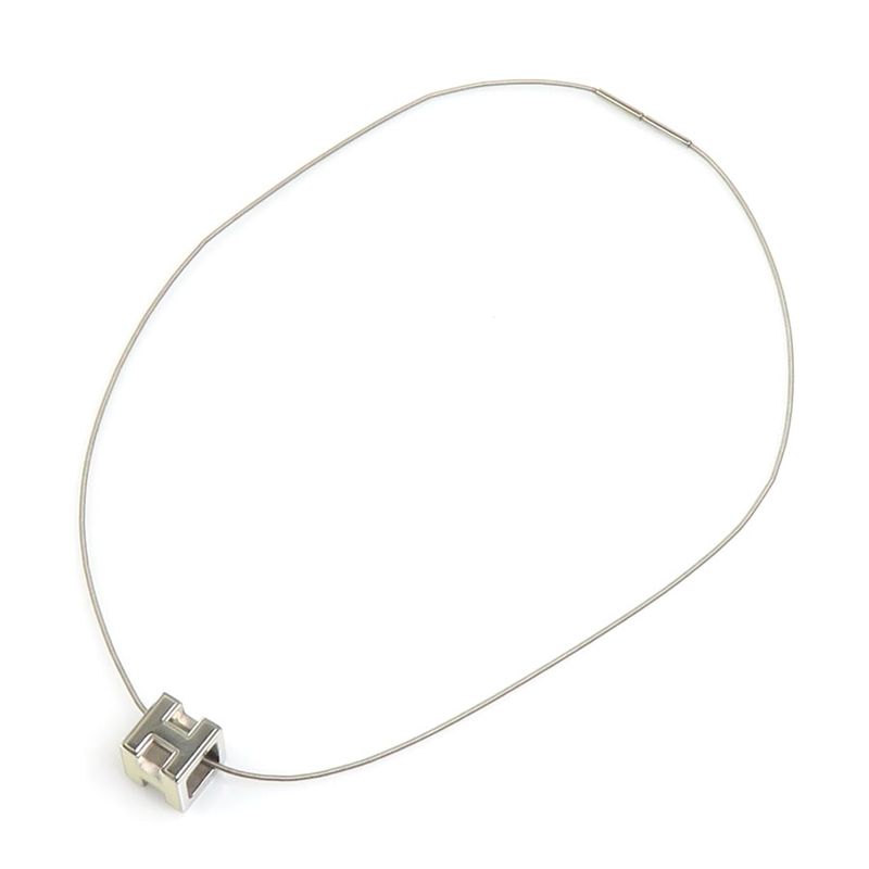 Hermes Necklace H Cube Caged Ash