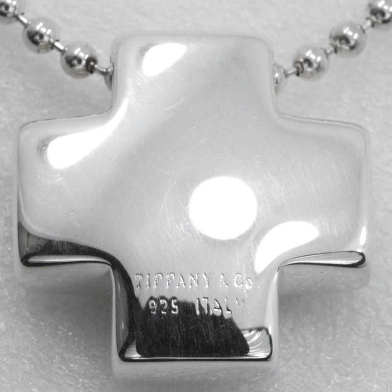 Tiffany & Co Roman Cross Ball Chain Silver 925 Ladies 13.4g Necklace