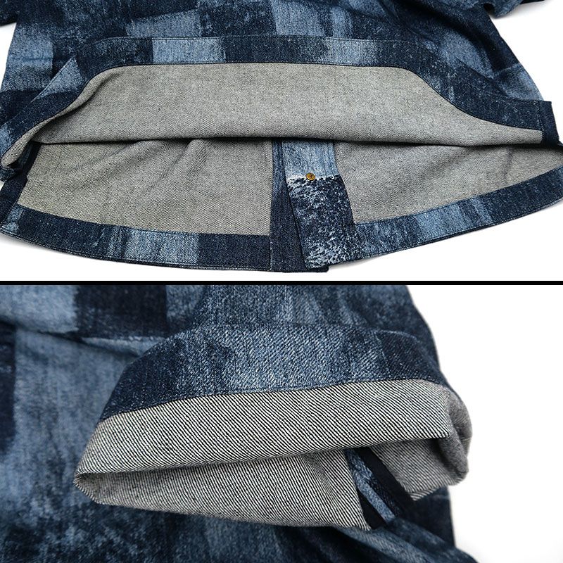 Louis Vuitton Short Sleeve Salt Print Denim Short Sleeve Shirt XL Indigo