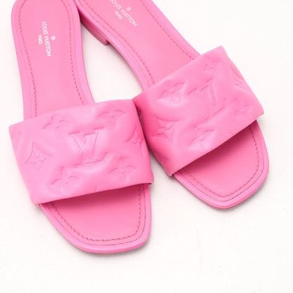 Louis Vuitton Revival Line Sandals Size 36 LV Monogram Logo Square Toe Made In