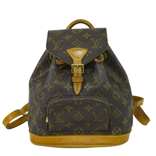 Authentic Louis Vuitton LV Mini Montsouris Monogram Backpack Sac Backpack Brown