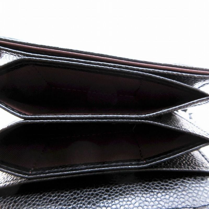 Chanel Chain Wallet Pouch Mini Matelasse Caviar Skin Black 30's Ladies Tnt