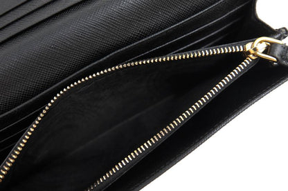 Prada Long Wallet Women Leather Genuine Black 1m1132 Saffiano Leather Long