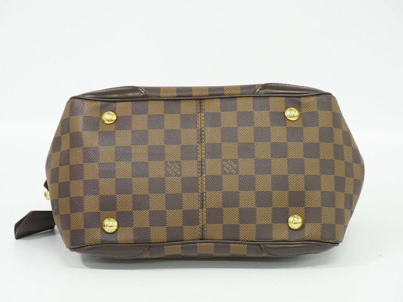 Authentic Louis Vuitton LV Verona PM Damier Ebène Tote Handbag Brown N41117
