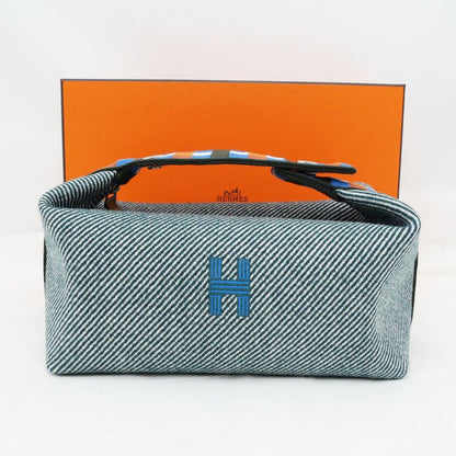 Hermes Brid A Black PM Au-carre Handbag Pouch Vert Foret Ladies