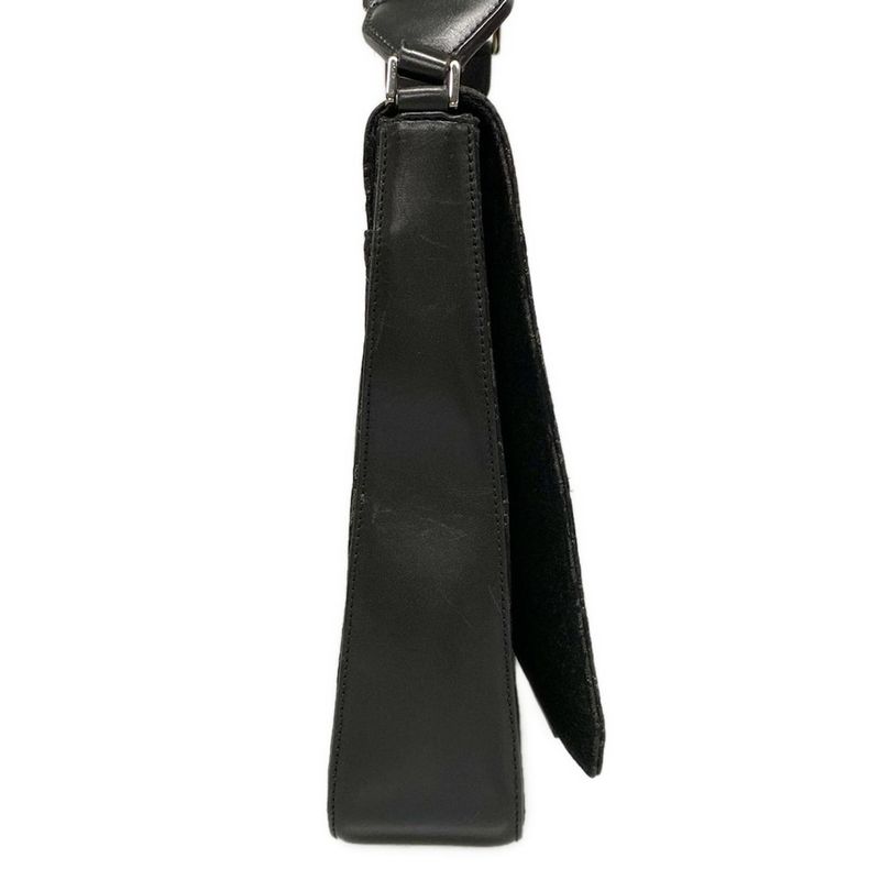 Dior/christian Dior Shoulder Bag Street Chictrotter Black And Gray Leather