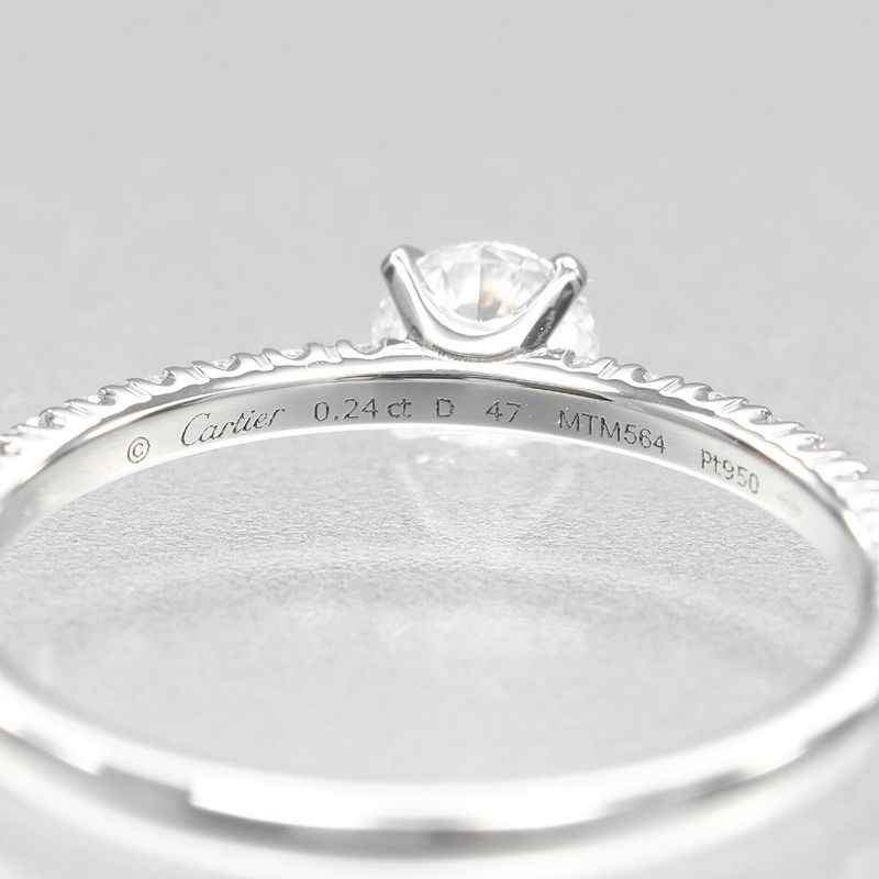 Cartier Etancel De Cartier Pt950platinum And Diamonds Size 7 Ladies 1.7g Ring