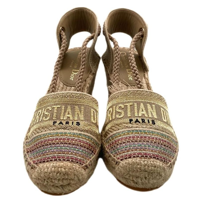 Dior Espadrilles Kdp788mlu Siz36.5 Women's Lace Up Christian Dior