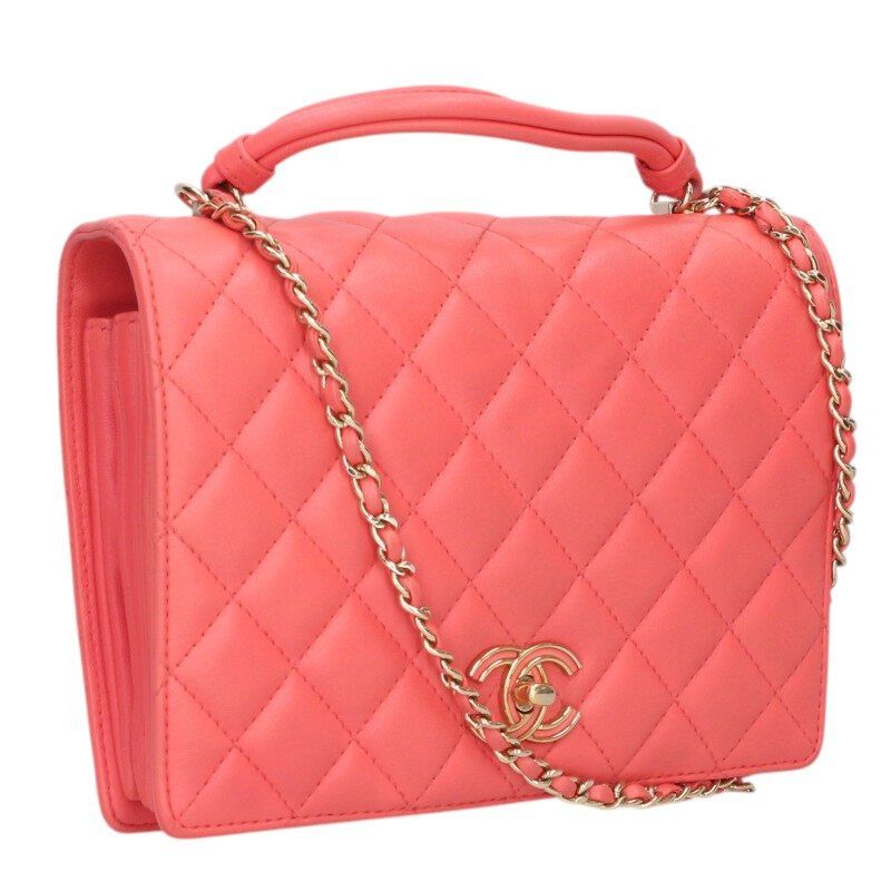 Chanel Lambskin Chain Shoulder Bag Women