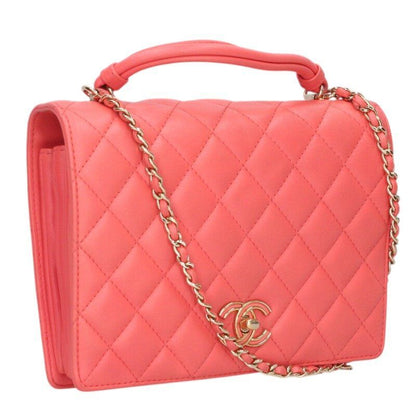 Chanel Lambskin Chain Shoulder Bag Women