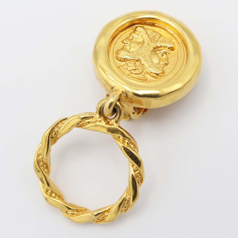 Fendi Earrings Accessories Gold Color Women Maki145