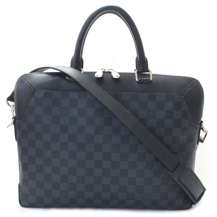 Louis Vuitton Oliver Briefcase Damier Cobalt Black Navy N51199 Ca3198 Men's