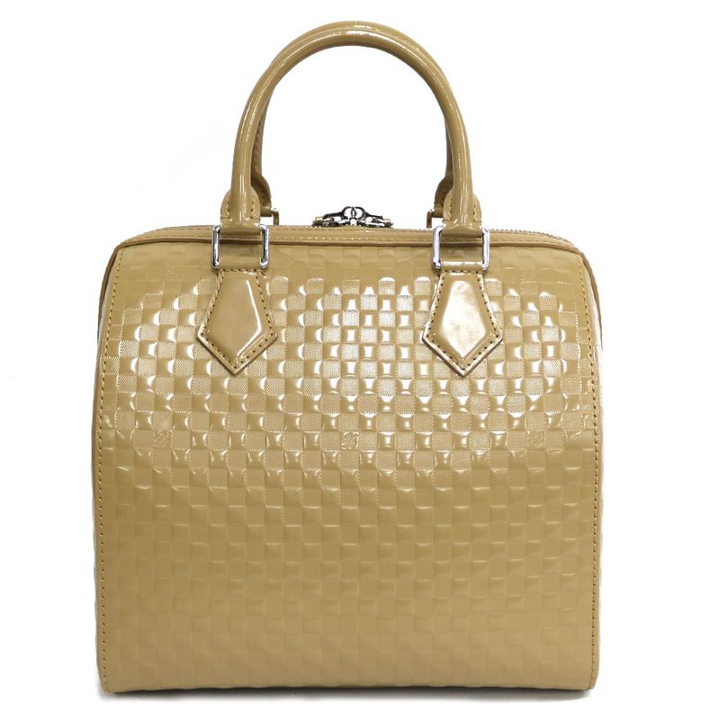 Louis Vuitton Speedy Cube MM Damier Faceted Handbag Leather M48905 Beige Women