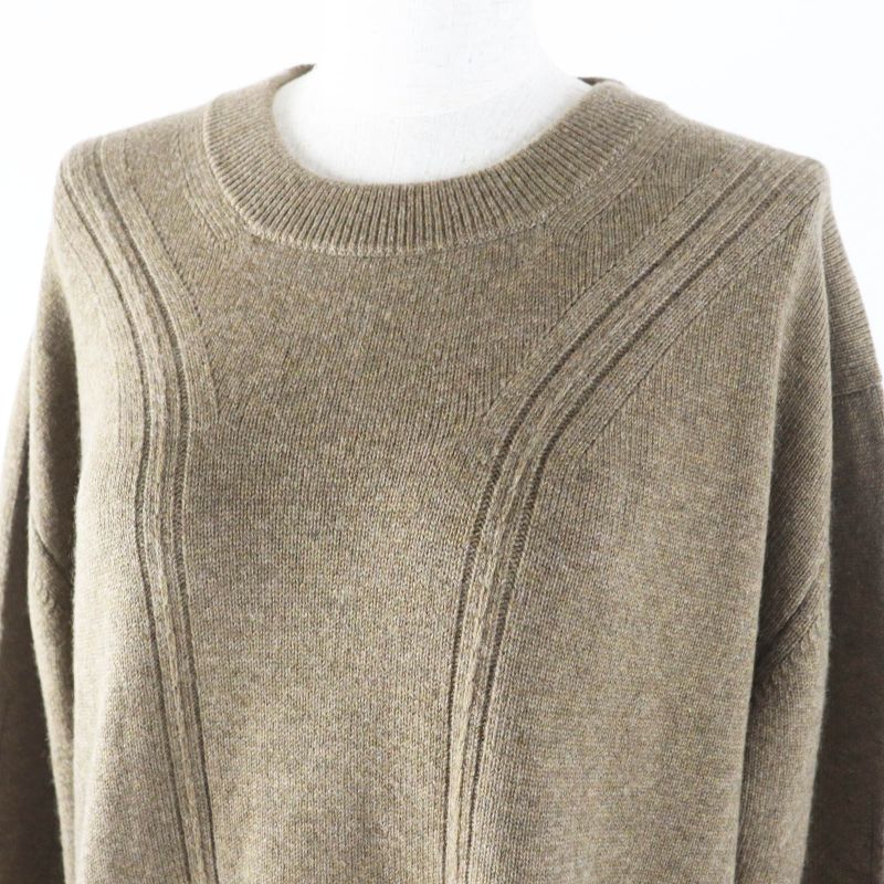 Hermes 22AW 2h2603d1 100% Cashmere Silver Hardware With Serie Plate Crew Neck