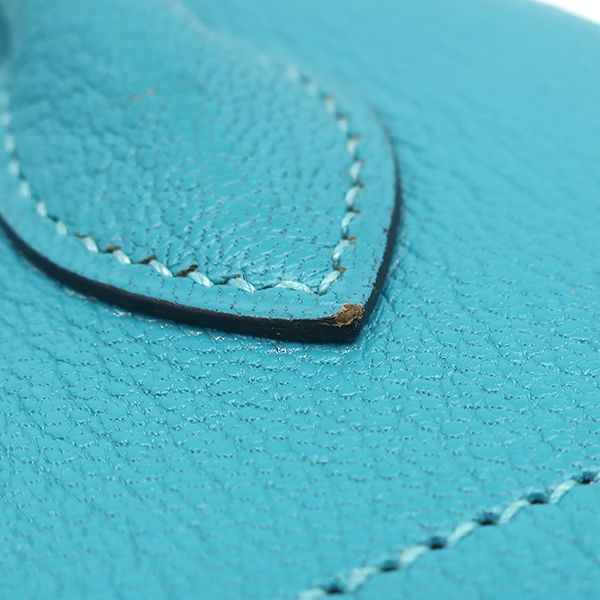 Hermes 2way Bag Bolide 27 Chevre Turquoise Silver Hardware Blue Shoulder H