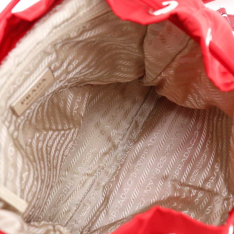 Prada VERA Sport Bz6677 Nylon Rosso Red Women's Backpack/daypack