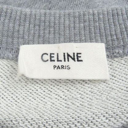 Celine 2y340052h Sleeve Chamois Pattern Studded Docking Design Sweatshirt Grey