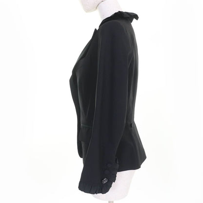 Louis Vuitton 09SS Wool Silk Blend Lined Monogram Mini Ruffle Design Jacket