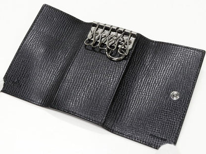 Fendi 6-stack Key Case Zucca PVC Canvas Black 8ap079 00vre F0xb8