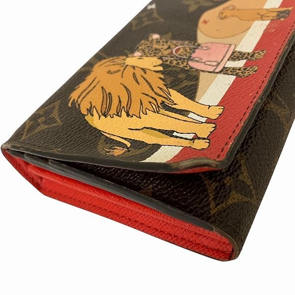 Louis Vuitton Monogram Portefeuille Sarah Animal Print M63424 Long Wallet
