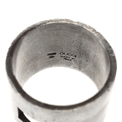 Gucci Square Cut Silver Ring Silver About Size 15