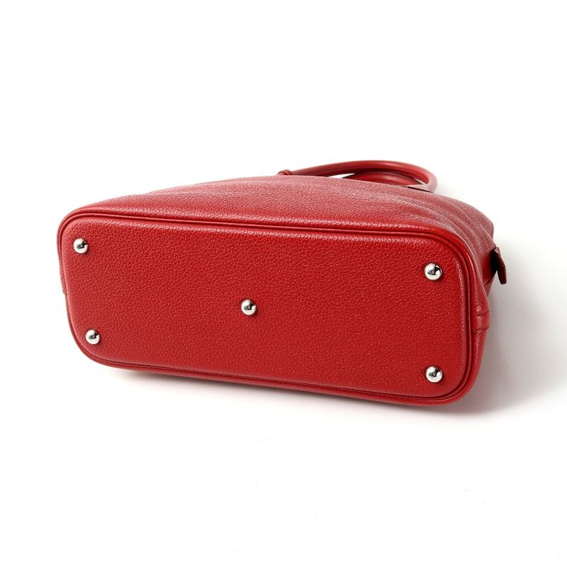 Hermes Bolide 31 Handbag Taurillon Clemence □O Engraved Red Silver Hardware