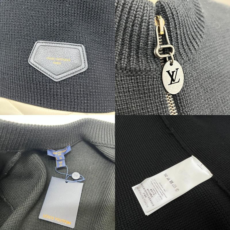 Louis Vuitton Dress Logo Bi-color Wool Black