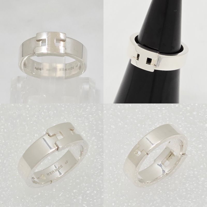 Hermes New Hercules Ring 49 Approx Size 9 Engraved A And D H Logo Star Ring