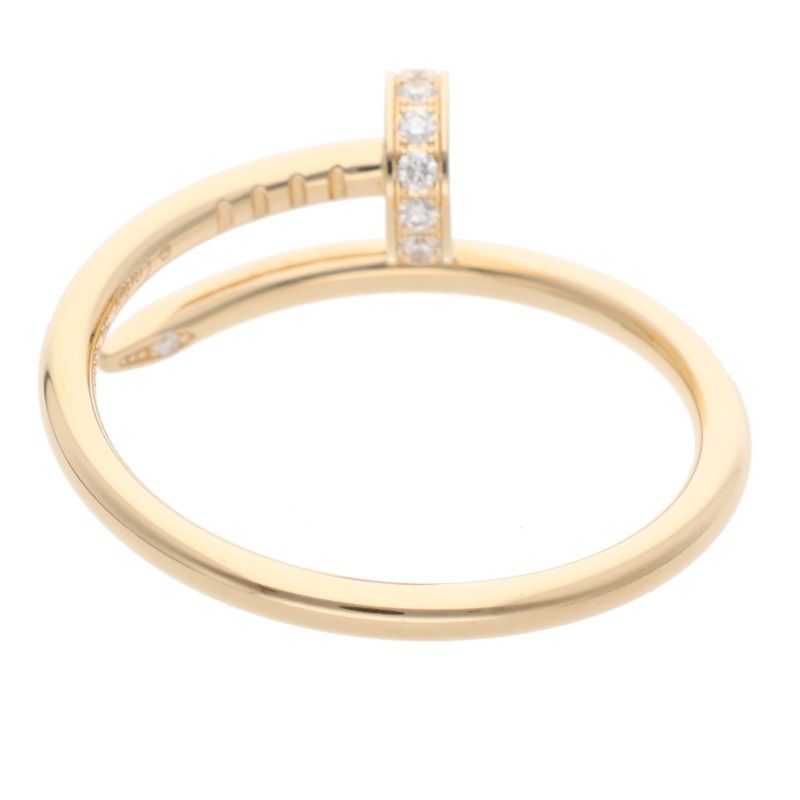 Cartier Juste UN CLOU RING SM 18K Yellow Gold Diamond Ring Men's 54 16
