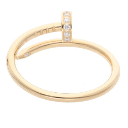 Cartier Juste UN CLOU RING SM 18K Yellow Gold Diamond Ring Men's 54 16
