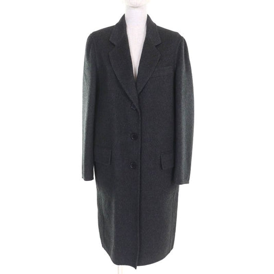 Hermes 100% Cashmere Margiela Period H Button Single Chester Coat Long Coat