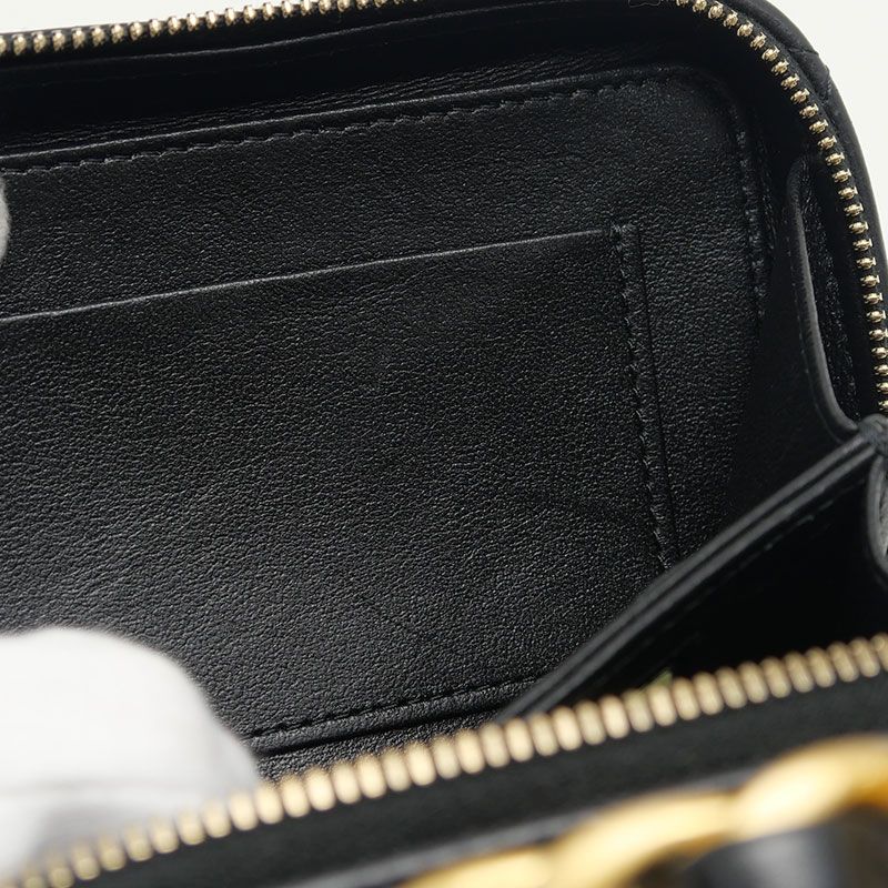 Chanel Chain Shoulder Bag Lambskin Black Matelasse 2WAY