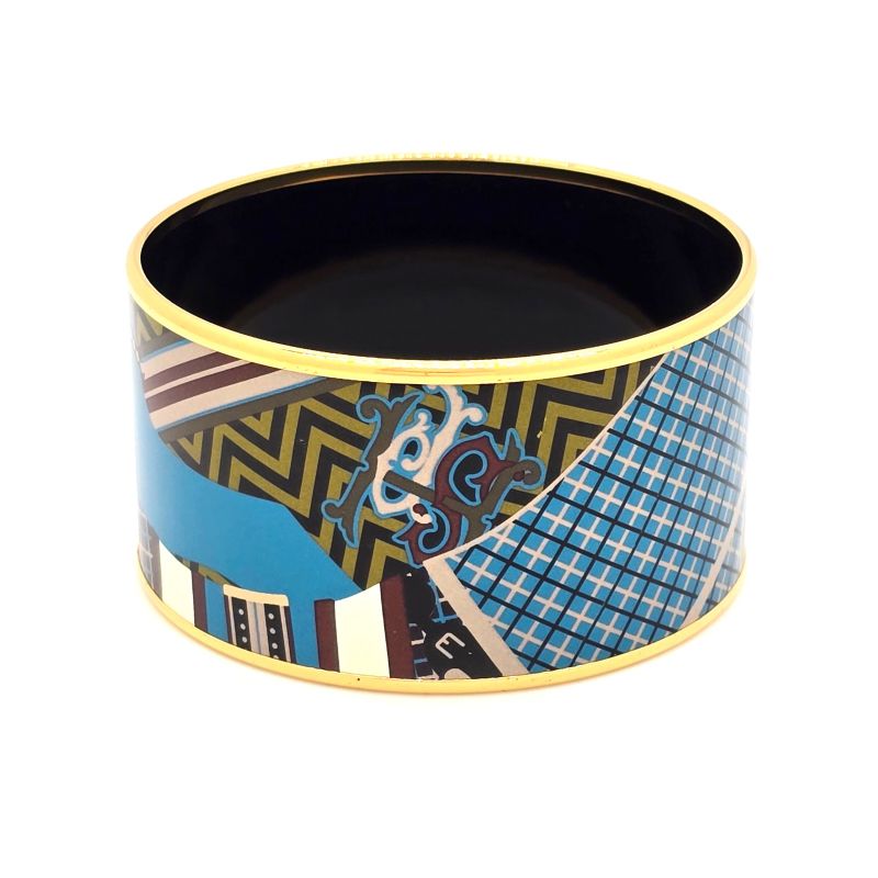 Hermes Emailles TGM Bangle Bracelet Approx 195cm (768in) Around The Wrist Horse