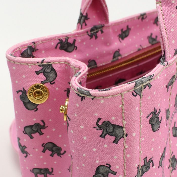 Prada 2WAY Canapa 1bg439 Tote Bag Canvas Scuff Deuce