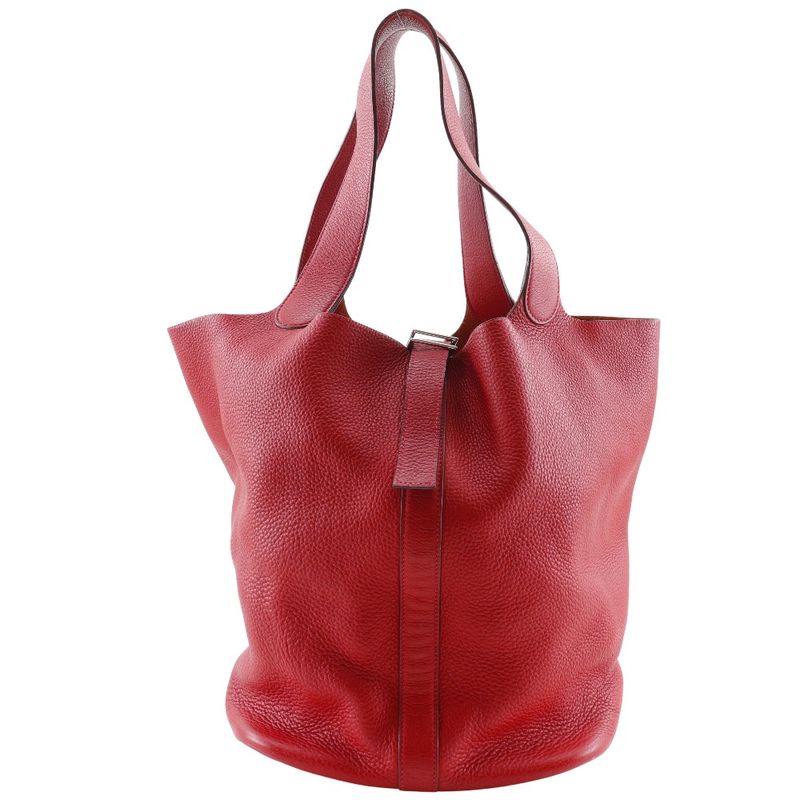 Hermes Picotin TGM Taurillon Clemence Red □I Ladies Tote Bag
