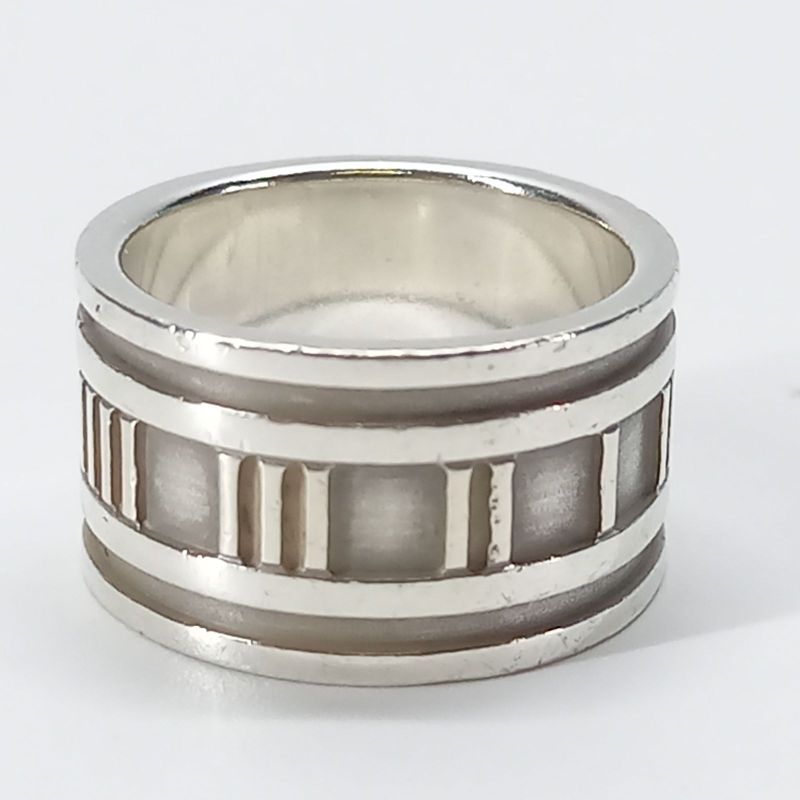 Size 14.5 11mm (0.43in) Atlas Ring 925 Silver Tiffany &co