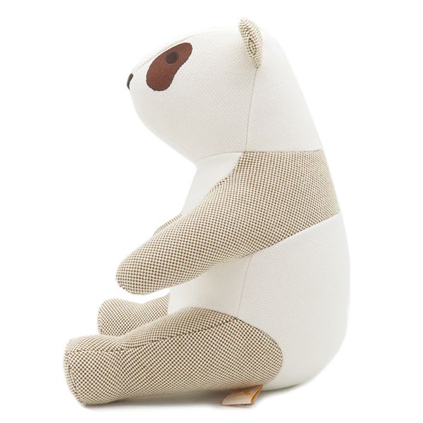 Hermes Plush Doll Panda Emile Cotton Leather Canel Toile H [box